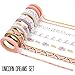 Miss Pettigrew Premium 2-in-1 Washi Tape Set - Tropical Flamingo and Unicorn Dreams - 14 Extra-Long 10m Rolls of Decorative Colored Masking Tape