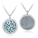 GerTong Essential Oil Diffuser Necklace, Hypo-Allergenic Premium 316L Stainless Steel Aromatherapy Diffuser Locket Pendant Set with 11 Color Refill Pads (Cloud)