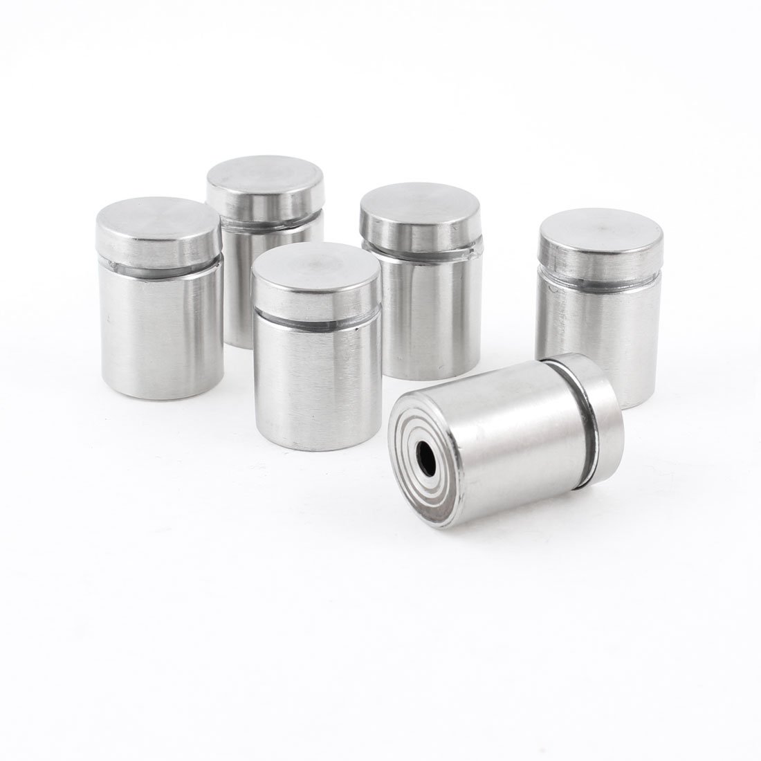 Sourcingmap 6 Pcs 19mm x 25mm Stainless Steel Frameless Standoff Clamp Hardware for Glass