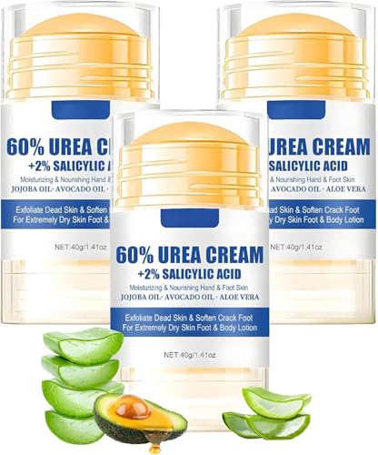 LivialyCity Hydrating and Anti-Cracking Foot Cream, Moisturising Relieves Cracking Dryness Foot Cream, Foot Lotion Heel Stick Repairs Hydrates Dry Cracked Feet and Hand (3 Pcs, One Size)
