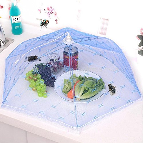Zantado (4 Pack) Pop –Up Mesh Screen Food Cover Tent Umbrella, Reusable and Collasible Outdoor Picnic Food Covers Mesh, Screen Tents Protectors For Bugs, Fruit From Flies, BBQ.
