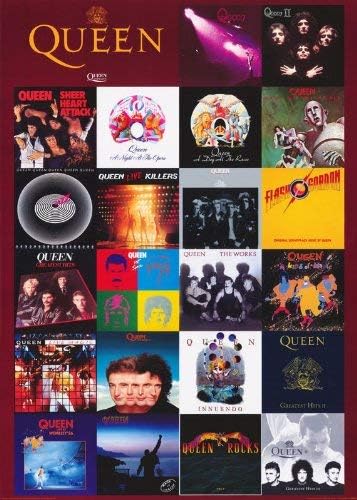 Faverlkujj Queen Poster Shot of All Their Albums