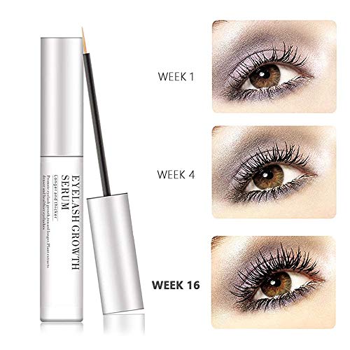 Natural Eyelash Growth Serum Enhancer Brow & Lash Enhancing Formula & Rapid Brow Growing Treatment for Longer, Thicker Eyelashes and Eyebrows 5ML