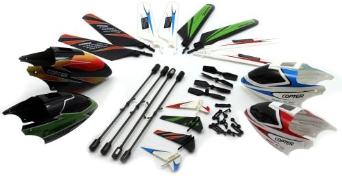 Rc Helicopter Accessories Bag Spare Parts Head Cover Vertical Tail Balance Bar Main Blade Tail Blade Connect Buckle for WLtoys V911-pro V911-v1