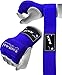 EMRAH Pro Boxing Hand Wraps Inner Gloves for Punching Padded Bandages Under Mitts, Quick Wraps, Fist Protector - MMA, Muay Thai, Kickboxing & Martial Arts Training (Blue, Large)
