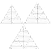 3 Pcs 60 Degree Triangle Ruler for Quilting 8 9 10 Inch Acrylic Template Rulers Quilting Sewing Layer Cake Patchwork Supplies for Cutting Pattern DIY Craft(Clear)