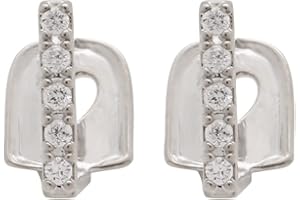 Retzjorv 2 Pcs 18K Gold Plated Hip Hop Teeth Grillz Caps Iced Out CZ Gap Grillz Single Tooth Top or Bottom Grills for Your Teeth Grillz Set for Men Women