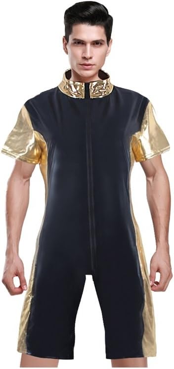 GGTBOUTIQUE Top Totty Fatal Attraction Front Zip Men's Catsuit