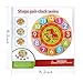 Education Wooden Shape Color Sorting Clock - Teaching Time Number Blocks Puzzle Stacking Sorter Jigsaw Montessori Early Learning Educational Toy for 1 2 3 Year Old Toddler Baby Toys Kids Toy