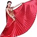 Pilot-trade clothing trade co.,Ltd Wuchieal Women's Professional Belly Dance Costume Angle Isis Wings No Stick Red
