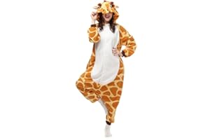 Hawfun Adult Giraffe Onesie Cosplay Costume Sleepwear Halloween Christmas