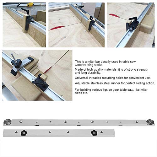 Dewin Miter Bar - Aluminium Alloy Miter Bar Slider, Table Saw Gauge Rod, Woodworking Tool, Durable in Use (Size : 300mm)