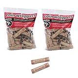72 Preformed Penny Tubes Paper Coin Wrapper 1 Cent Pennies Shotgun Roll Counter