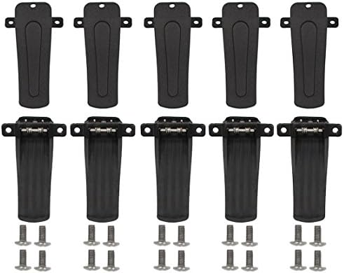 Belt Clip - 10pcs Belt Clip with 20pcs Mini Screws for RETEVIS H777 BF666 S BF777S BF 888S model Bao Feng Radio + Tracking