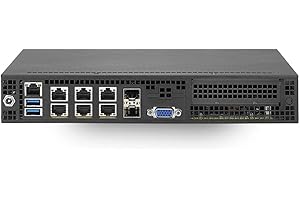 Supermicro SuperServer E300-9D-8CN8TP Mini PC Server - Xeon D-2146NT - Serial ATA/600 Controller - ASPEED AST2500 Graphic Card - 10 Gigabit Ethernet - 1 x SFF Bay(s) 120 W