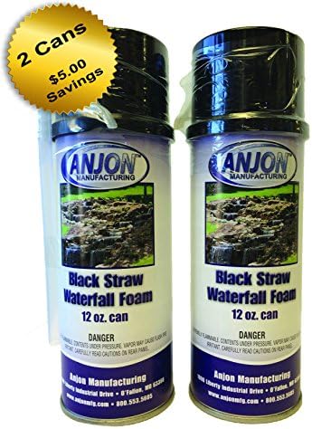 Anjon Manufacturing Professional Waterfall Foam 12oz Can, Black, No Gun Needed (2)