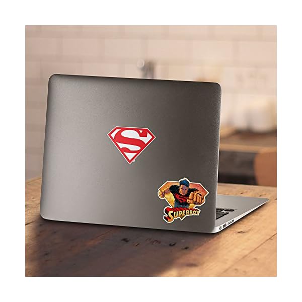 DC Comics Superboy Superman Logo T Shirt & Stickers - Image 5