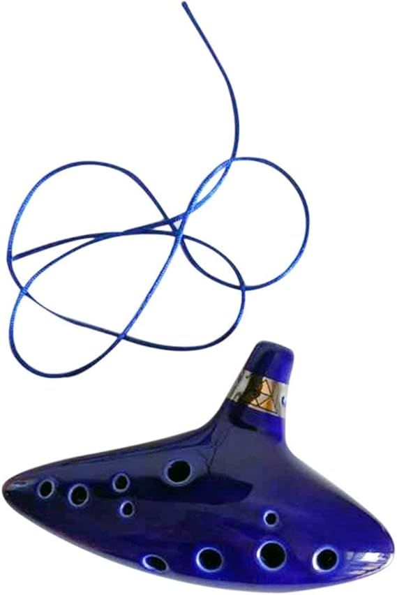 Zelda Ocarina Ocarina de cerámica de 12 agujeros, tamaño pequeño