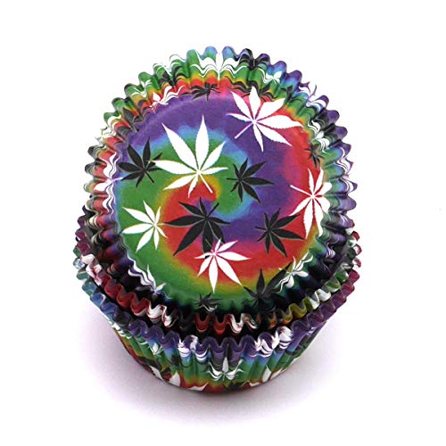 image for PJ Bold Marijuana Paper Baking Cupcake Brownie Muffin Disposable Liner