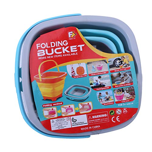 image for US Fast Shipment 5L Collapsible Silicone Sand Bucket,Binory Folding Sa