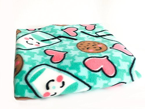 Fleece Cage Liner-Green milk and cookies 2x3 2x4 2x5 midwestern
