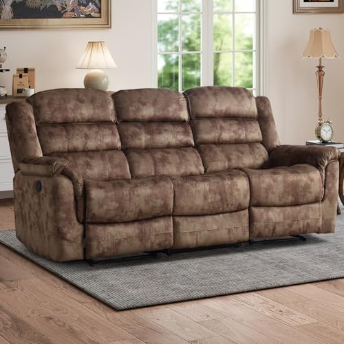 EBELLO Reclining Sofa for Living Room, Extra Wide Modern Overstuffed 3 Seat