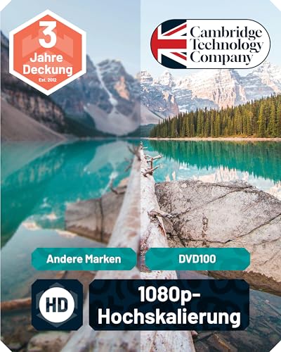 Oakcastle DVD100 Region Free DVD Player for TV Mini DVD Player HDMI with 1080p Upscaling CD Player with USB & MP3 HDMI Cable, RCA Cable & Remote Control Included