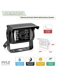 Pyle PLCMTR26   Cámara de visión trasera para autobús, camión, remolque y furgoneta (visión nocturna,...
