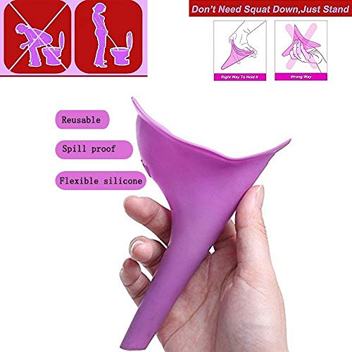 G.S Yozoh Portable Outdoor Women Reusable Camping Travel Urinal Female Toilet Urine Device, Pack of 3