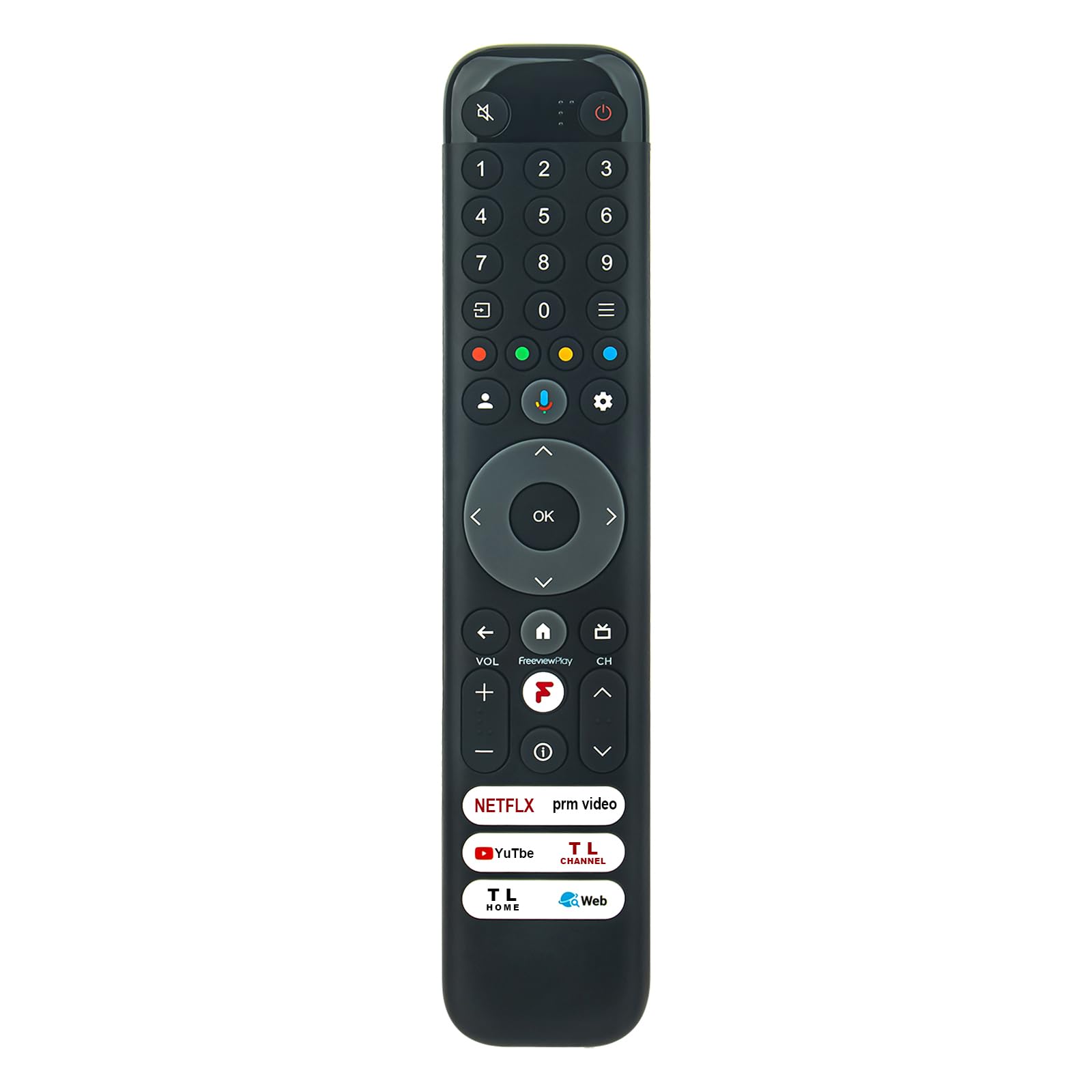 Replacement Voice Smart Remote RC833-GUB1, Fit for TCL 2023 2024 C64K C65K P75 QLED Smart TV 4K UHD And0ird TV 43C645K 50C645K 55C645K 65C645K 75C645K 85C645K 98C655K 85C655K 75C655K 65C655K 55C655K