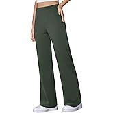 COPYLEAF Wide Leg Yoga Pants Women Stretch Dress Work Pants with Pockets Lounge Casual Sweatpants