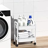 2-Tier Utility Rolling Cart Storage Organizer Sofa