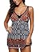 American Trends Elegant Women's High Waisted One Piece Swimdress V Neck Tummy Control Swimwear Plus Size Swimsuits