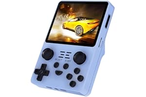CREDEVZONE RGB20S Handheld Game Console 3.5 inch Retro Games Consoles Classic Emulator Hand-held Gaming Console Preinstalled Hand Held Video Games System 64GB Blue