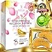 SWISSÖKOLAB Under Eye Patches For Puffy Eyes 24k Gold Eye Mask Dark Circles And Puffiness Collagen Eye Gel Pads Moisturizing & Reducing Wrinkles Anti-Aging Hyaluronic Acid (Rose Japanese)