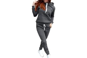 SUMENSUMEN Sweat Shirt And Sweat Pants For Women Casual Sweatsuit Set Long Sleeve Pullover Drawstring Tracksuit Lounge Set