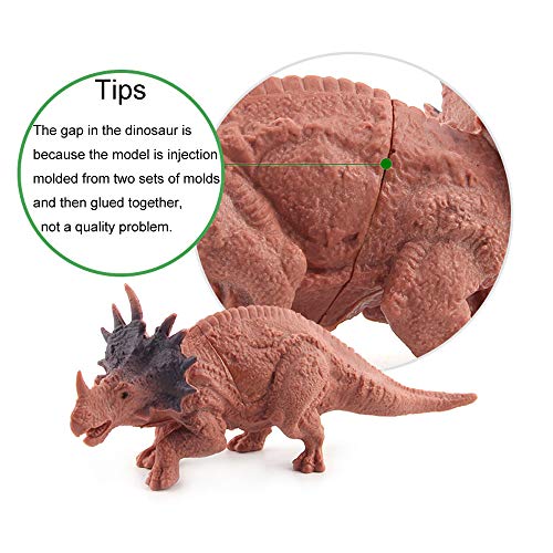 Wenini Dinosaur Toys Sets for Kids, 20 Pieces Plastic Dinosaurs Figures Include Triceratops, Brachiosaurus, Spinosaurus,Stegosaurus, Pterodactylus, T Rex Toys for Boys and Girls (20 Pieces) - Thumbnail 7