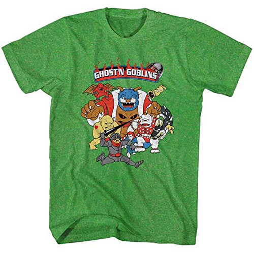 Ghost N Goblins Men's Goblins Slim Fit T-shirt Medium Heather Kelly
