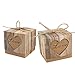Awtlife 50pcs Candy Boxes Love Rustic Kraft With Vintage Twine for Wedding Party Birthday Baby Shower Decoration