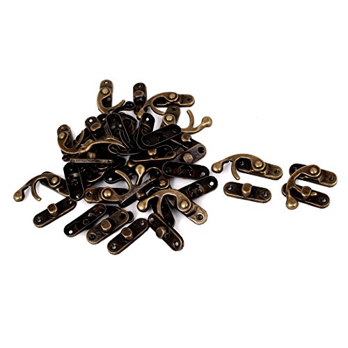uxcell Suitcase Chest Box Purse Lock Metal Hook Latches Clasp 20pcs