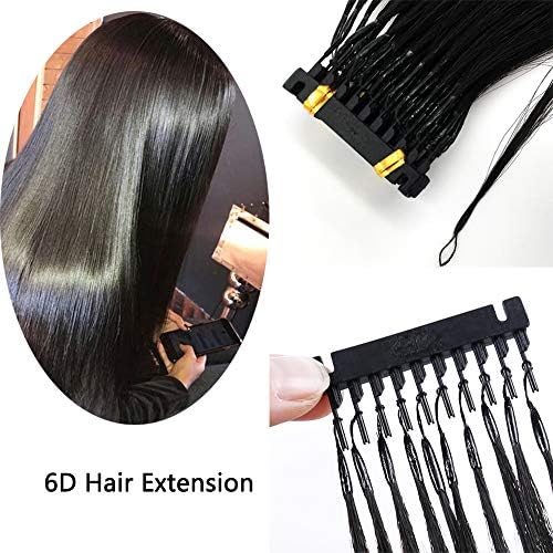 MEIDE 6D Hair Extension Invisible Double Drawn Cuticle Aligned Brazilian Virgin Silky Straight Hair Professional Salon Equipment for Faster Hair Extension Treatments Natural Black Color (20 inch)