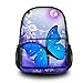 Fashion Unisex Canvas Rucksack Vintage Computer Laptop Backpack School Backpack Shoulder Bag (Blue Butterfly) CPB-58