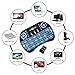 niceEshop(TM) 2.4 G Mini Portable Wireless Keyboard with Touchpad Mouse Multi-media Handheld Android Keyboard for Windows, Android/Google/Smart TV, Linux, Mac OS, Colorful Backlit