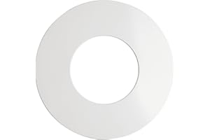 The Can Converter Ceiling Medallion for Recessed Can Light – Home Improvement Decorative Steel Flat Goof Ring & Cover Plate for 5" & 6" Cans, Small Ceiling Medallion for Chandeliers & Pendants, White