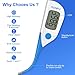 Clinical Thermometer Digital Medical Oral Rectal and Armpit Thermometer for Baby and Adult, Fast 8 Seconds Reading,Waterproof with Fever Alarm,FDA and CE Approved