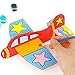Neworkg 6 Pack Wood Glider Planes, Flying Glider Plane, Unfinished Blank DIY Flying Toy Planes for Birthday Party, Carnival Prizes(7.7 inches)