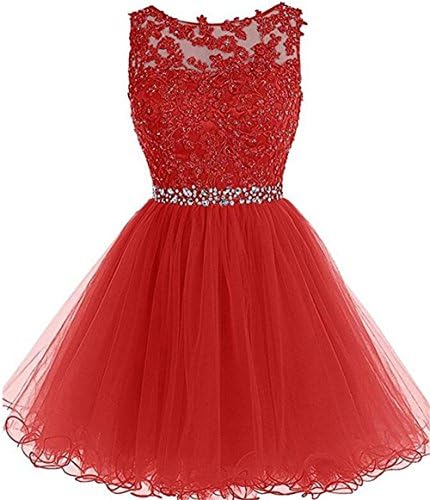 Women's A Line Tulle Juniors Short Prom Party Dress