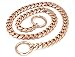 SLZZ Luxury Dog Collar Chain/Slip Martingale P Chain/Heavy Duty Stainless Steel 12mm Curb Chain/Best for Small Medium Large Breeds - for Pit Bull Mastiff Bulldog Big Breeds/Rose Gold,26''