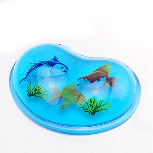 Mouse Wrist Rest Badalink Comfort Crystal Blue Clear Gel Silicone