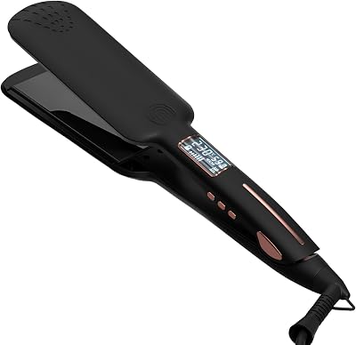 JURCHEN Wide Plate Hair Straighteners 80C-230C LCD Display Ceramic Coating